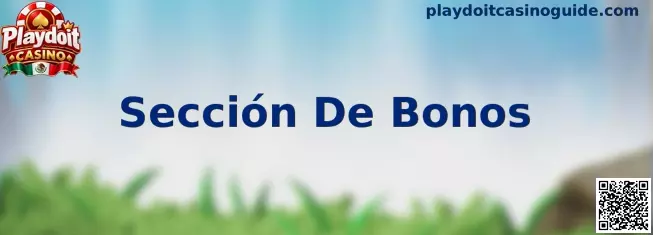 Guía visual para localizar la Sección De Bonos de Playdoit Casino